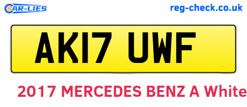 AK17UWF are the vehicle registration plates.