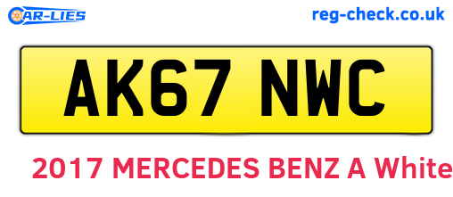 AK67NWC are the vehicle registration plates.