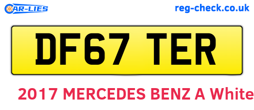 DF67TER are the vehicle registration plates.