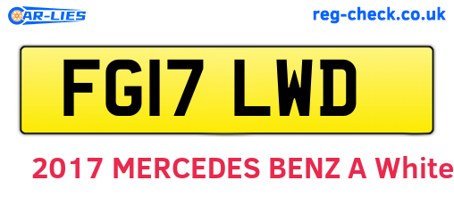 FG17LWD are the vehicle registration plates.