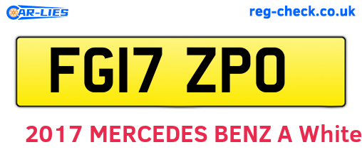 FG17ZPO are the vehicle registration plates.