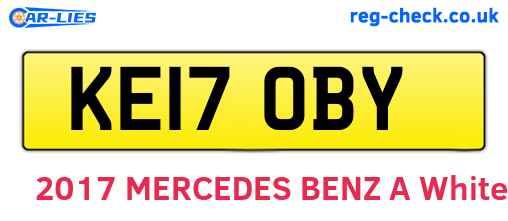 KE17OBY are the vehicle registration plates.