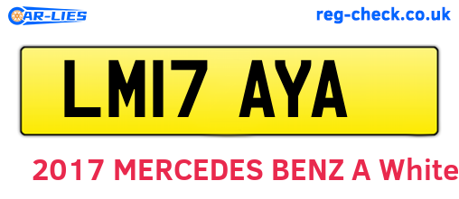LM17AYA are the vehicle registration plates.