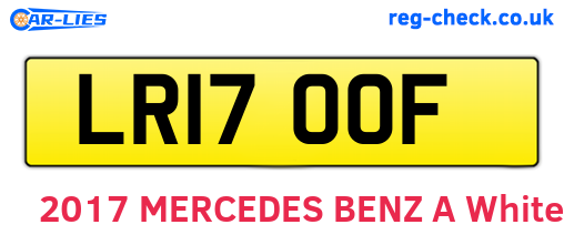 LR17OOF are the vehicle registration plates.