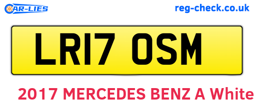 LR17OSM are the vehicle registration plates.