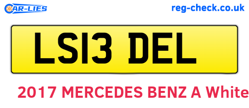 LS13DEL are the vehicle registration plates.