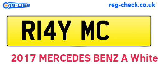 R14YMC are the vehicle registration plates.
