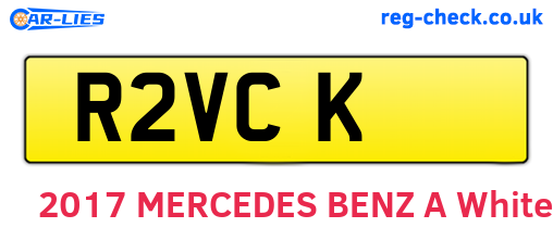 R2VCK are the vehicle registration plates.