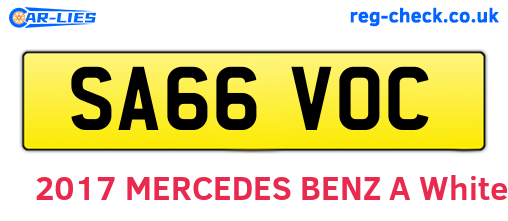 SA66VOC are the vehicle registration plates.