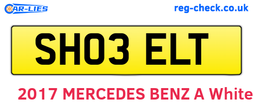 SH03ELT are the vehicle registration plates.