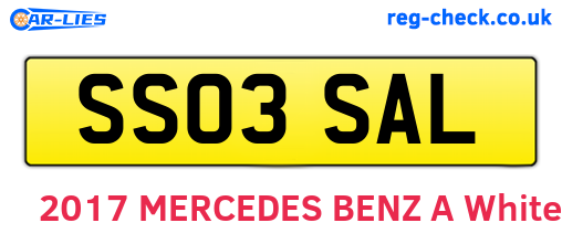 SS03SAL are the vehicle registration plates.