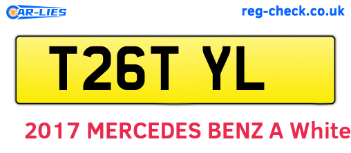 T26TYL are the vehicle registration plates.