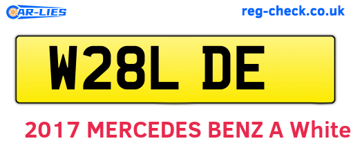 W28LDE are the vehicle registration plates.