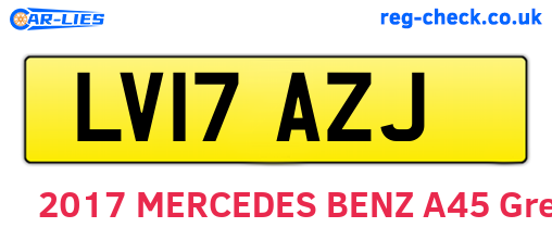 LV17AZJ are the vehicle registration plates.