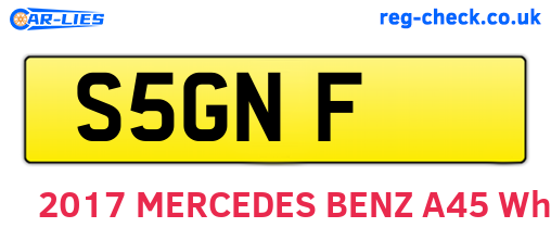 S5GNF are the vehicle registration plates.