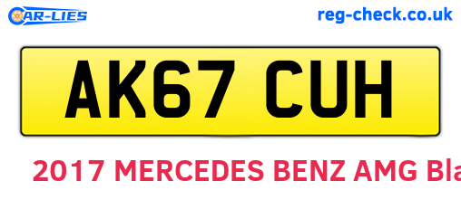 AK67CUH are the vehicle registration plates.