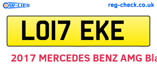 LO17EKE are the vehicle registration plates.