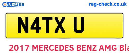 N4TXU are the vehicle registration plates.