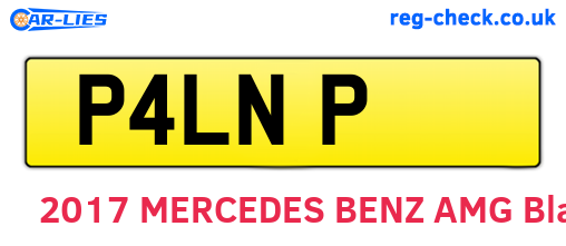 P4LNP are the vehicle registration plates.