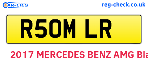 R50MLR are the vehicle registration plates.