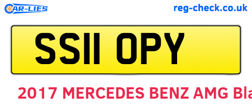 SS11OPY are the vehicle registration plates.