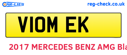 V10MEK are the vehicle registration plates.