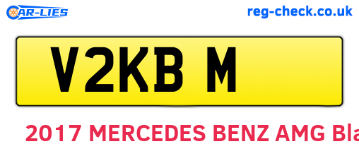 V2KBM are the vehicle registration plates.