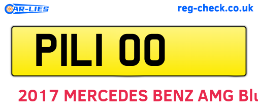 PIL100 are the vehicle registration plates.