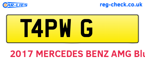 T4PWG are the vehicle registration plates.