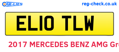 EL10TLW are the vehicle registration plates.