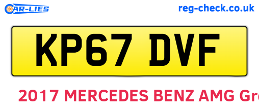 KP67DVF are the vehicle registration plates.