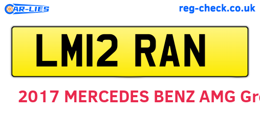 LM12RAN are the vehicle registration plates.