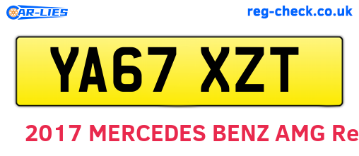 YA67XZT are the vehicle registration plates.