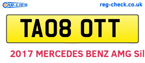 TA08OTT are the vehicle registration plates.