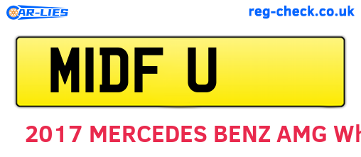 M1DFU are the vehicle registration plates.