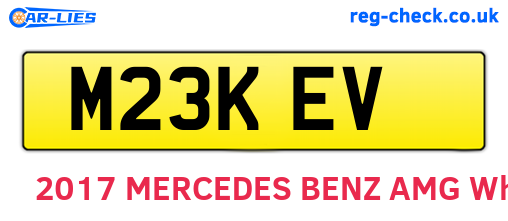 M23KEV are the vehicle registration plates.