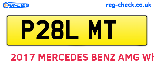 P28LMT are the vehicle registration plates.