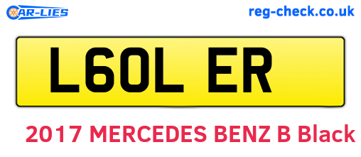 L60LER are the vehicle registration plates.