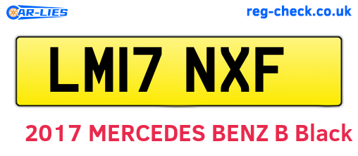 LM17NXF are the vehicle registration plates.