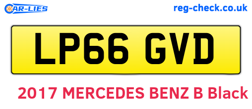 LP66GVD are the vehicle registration plates.