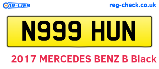 N999HUN are the vehicle registration plates.
