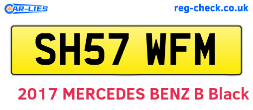 SH57WFM are the vehicle registration plates.