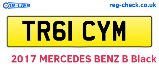 TR61CYM are the vehicle registration plates.