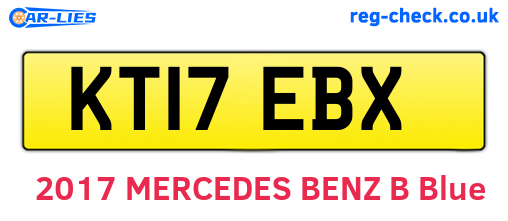 KT17EBX are the vehicle registration plates.