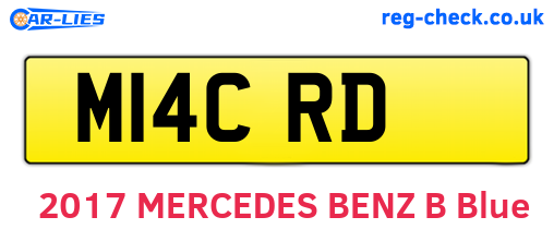 M14CRD are the vehicle registration plates.