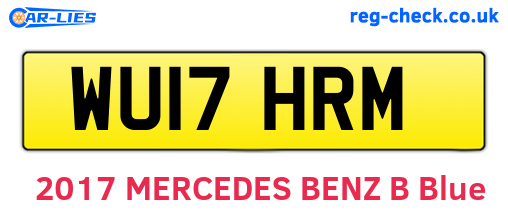 WU17HRM are the vehicle registration plates.