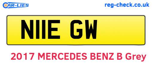 N11EGW are the vehicle registration plates.