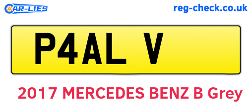 P4ALV are the vehicle registration plates.