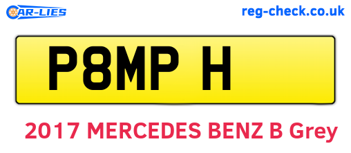 P8MPH are the vehicle registration plates.