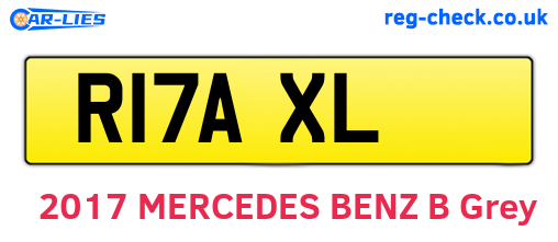 R17AXL are the vehicle registration plates.